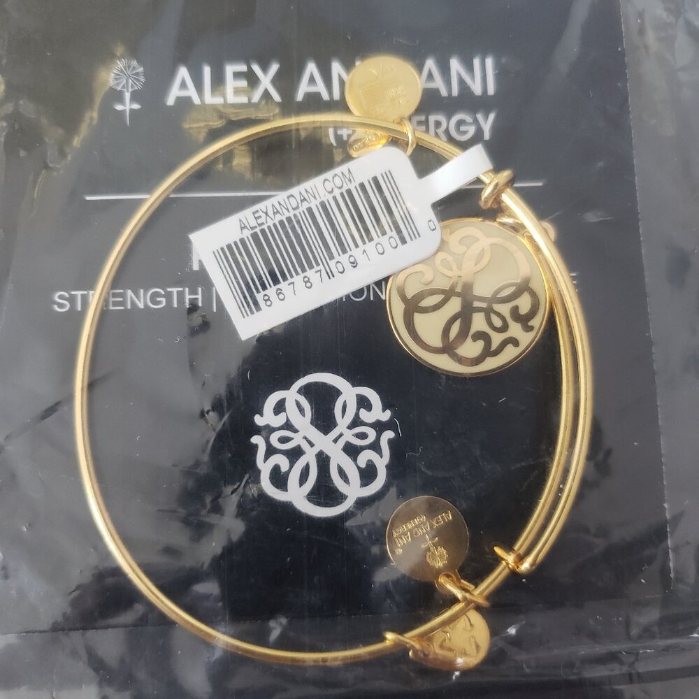 Rare white epoxy Path of Life Alex and Ani Bangle New W/ Card & Box  546